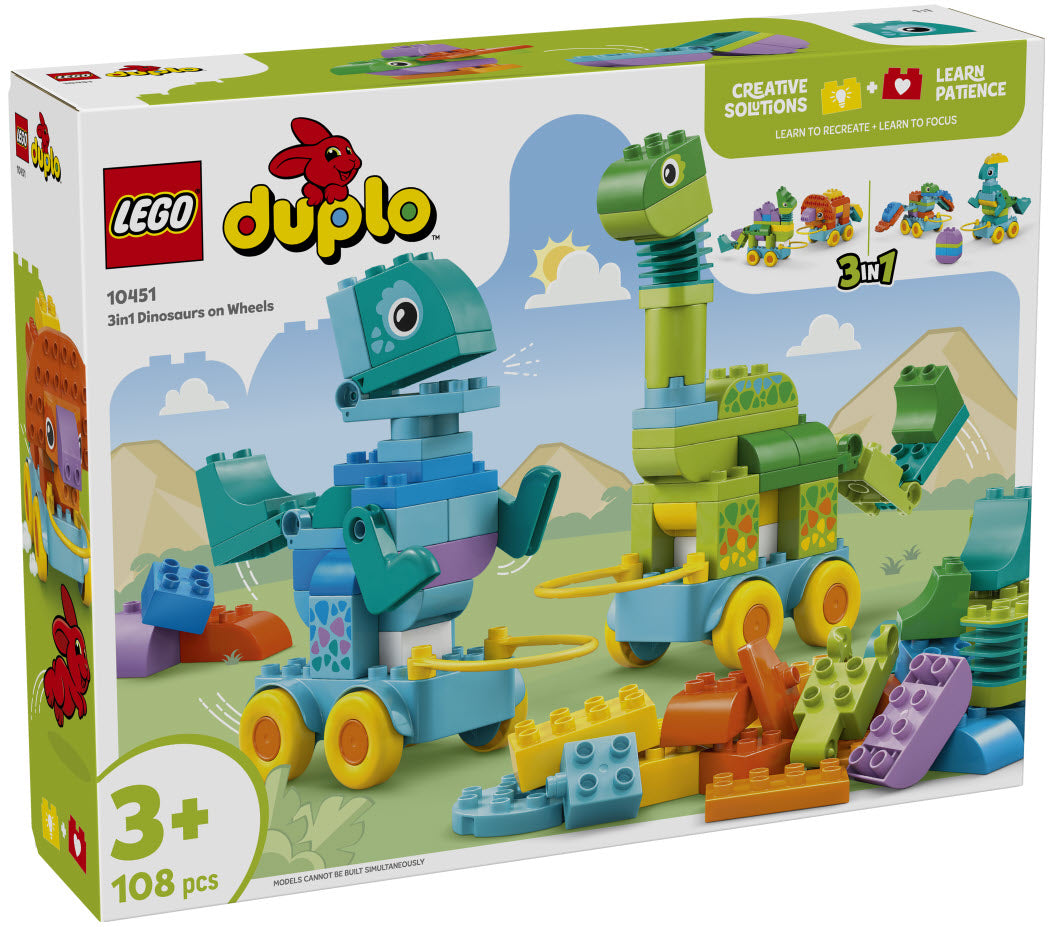 Verpackung: LEGO DUPLO 10451 Dinos auf Rädern 3-in-1-Set