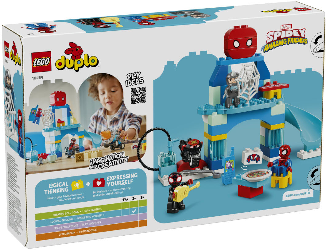 Box Rückseite: LEGO DUPLO 10464 Team Spideys Hauptquartier