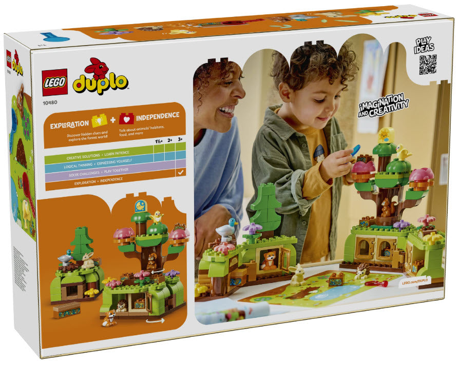 Box Rückseite: LEGO DUPLO 10480 Wald mit wilden Tieren