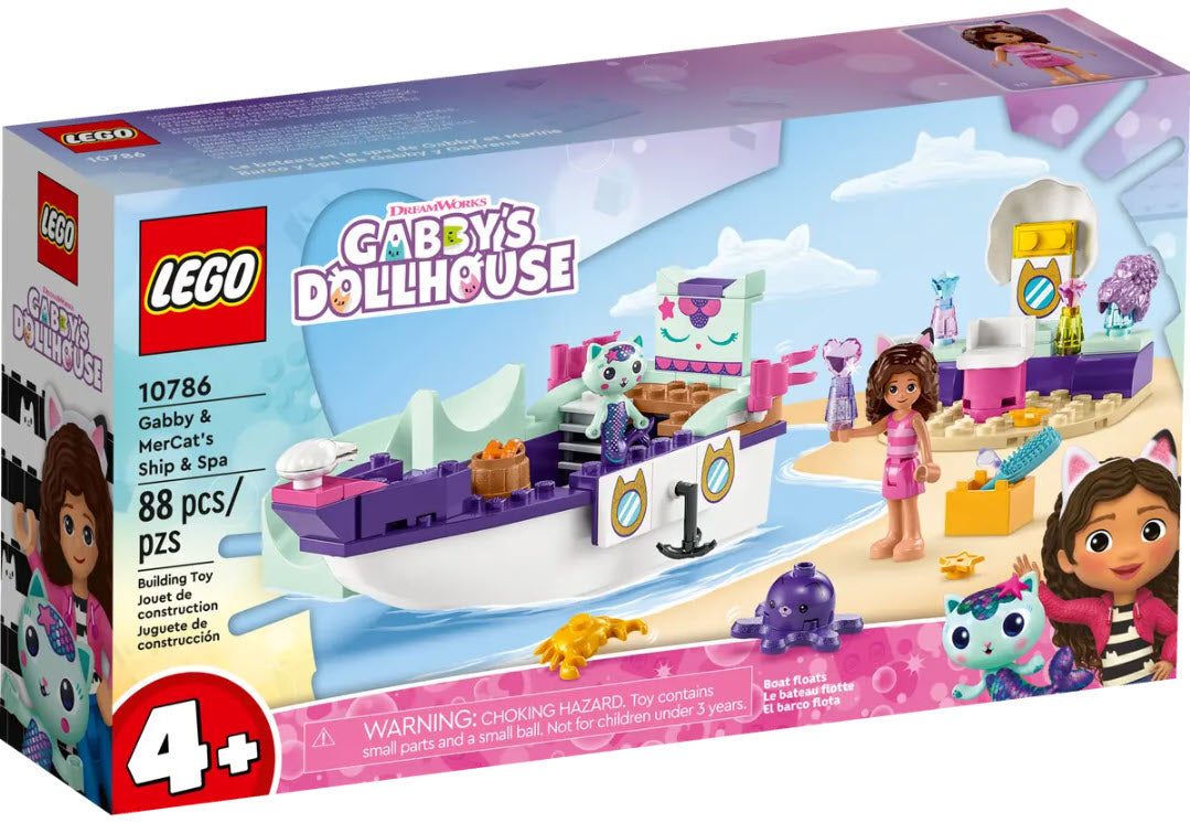 Verpackung: LEGO Gabby's Dollhouse 10786 Meerkätzchens Schiff und Spa