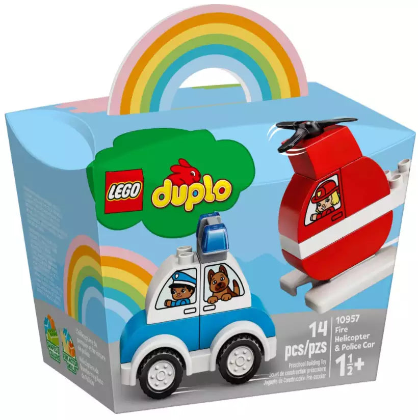 Verpackung: LEGO DUPLO 10957 Mein erster Feuerwehrhubschrauber und mein erstes Polizeiauto