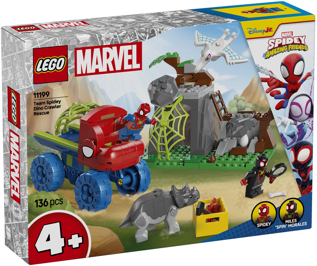 Verpackung: LEGO Super Heroes 11199 Spideys Team auf Rettungsmission im Dino-Truck
