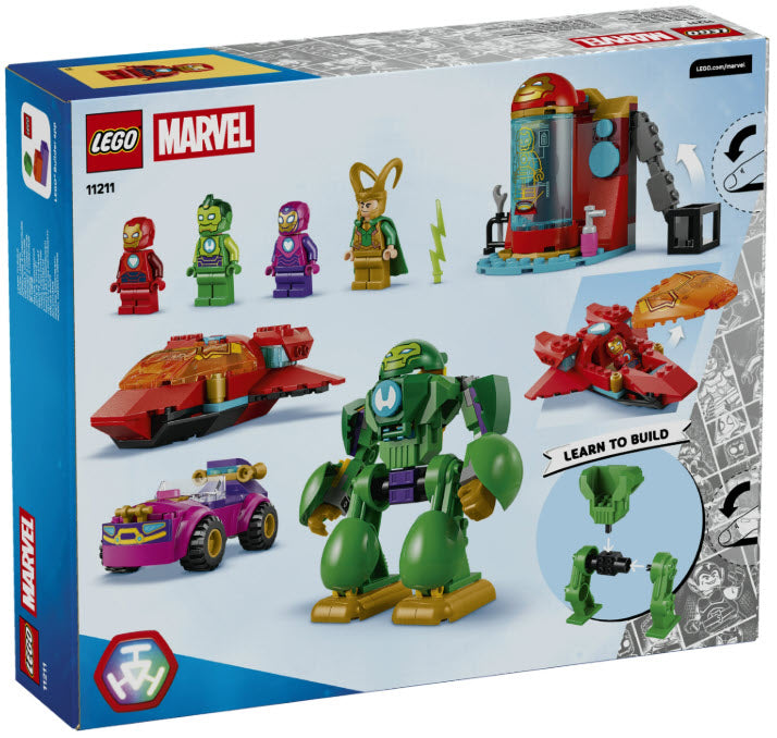 Box Rückseite: LEGO Super Heroes 11211 Loki vs. Team Iron Man