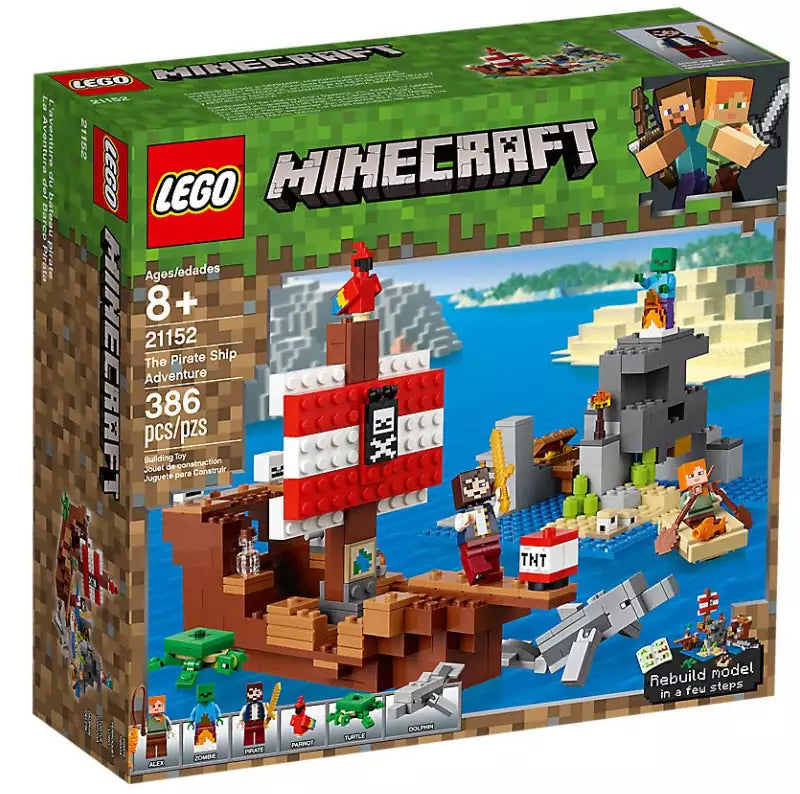 Verpackung: LEGO Minecraft 21152 Das Piratenschiff-Abenteuer