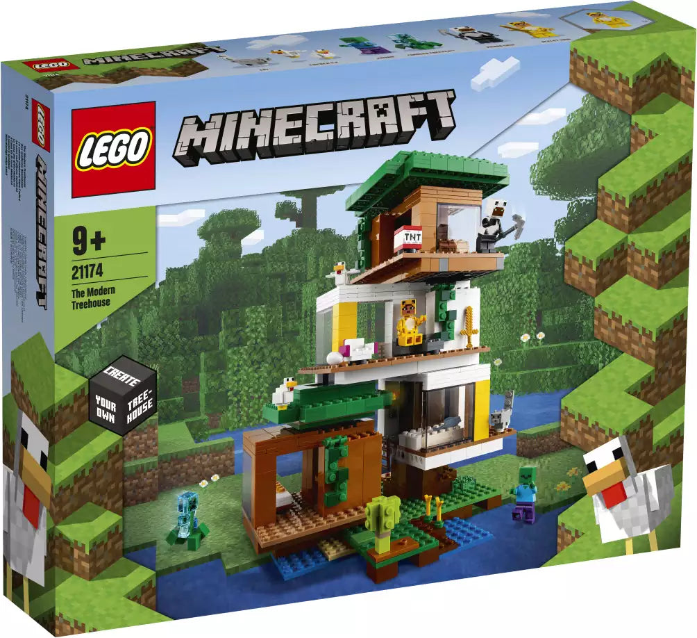 Verpackung: LEGO Minecraft 21174 Das moderne Baumhaus