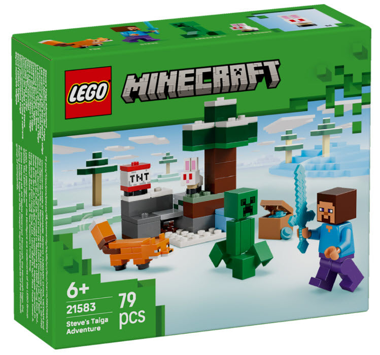 Verpackung: LEGO Minecraft 21583 Steves Abenteuer in der Taiga