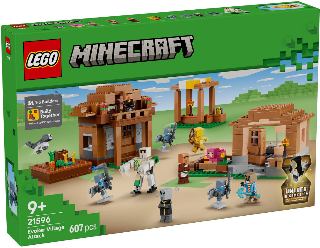 Verpackung: LEGO Minecraft 21596 Angriff des Magiers auf das Dorf