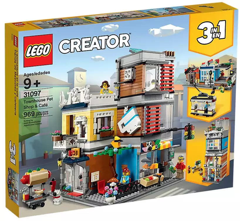 Verpackung: LEGO Creator 31097 Stadthaus mit Zoohandlung & Café