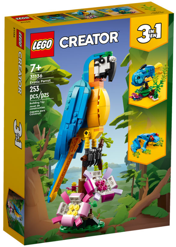 Verpackung: LEGO Creator 31136 Exotischer Papagei