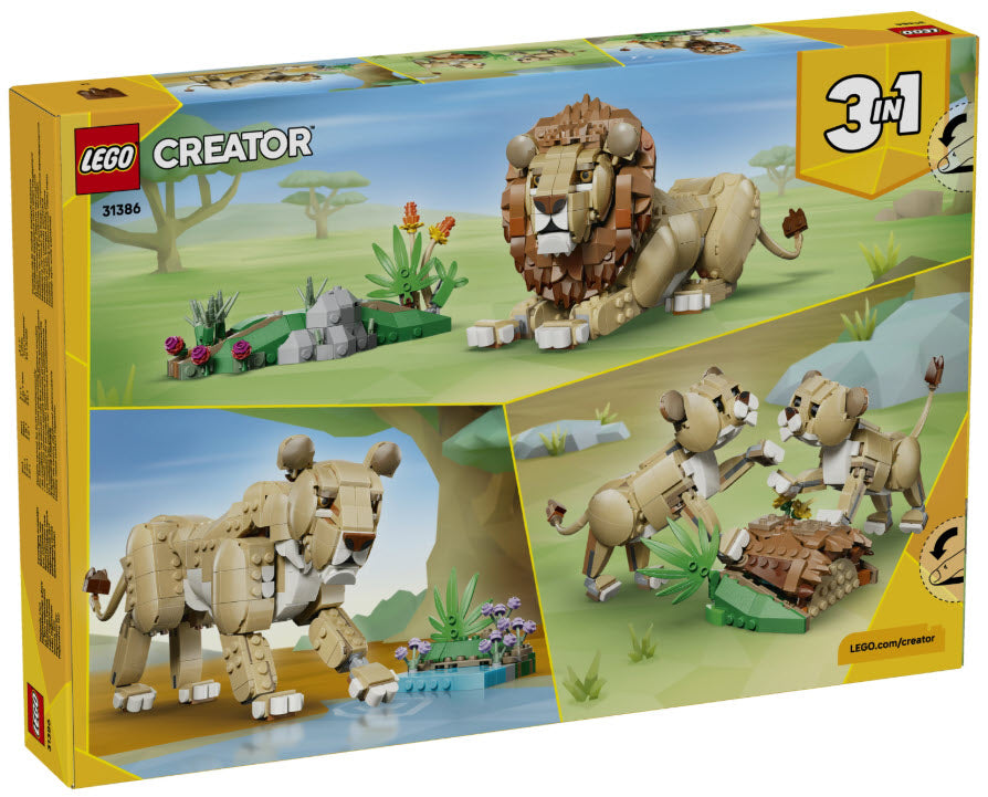 Box Rückseite: LEGO Creator 31386 Wilde Tiere: Majestätischer Löwe