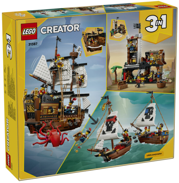 Box Rückseite: LEGO Creator 31387 Legendäres Piratenschiff