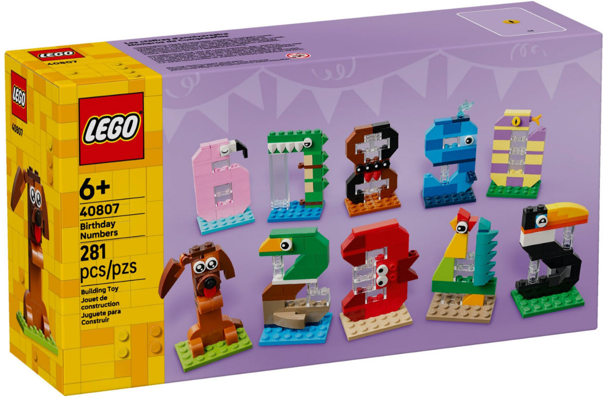 Verpackung: LEGO Seasonal 40807 Geburtstagszahlen