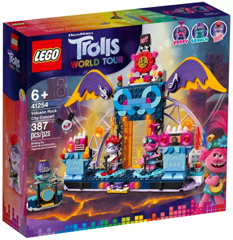 Verpackung: LEGO Trolls 41254 Volcano Rock City Konzert