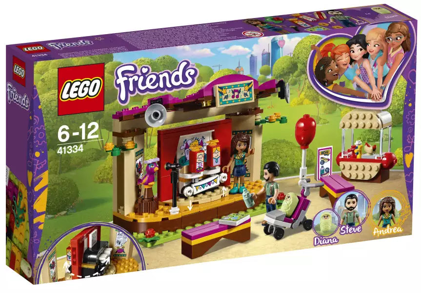 Verpackung: LEGO Friends 41334 Andreas Bühne im Park