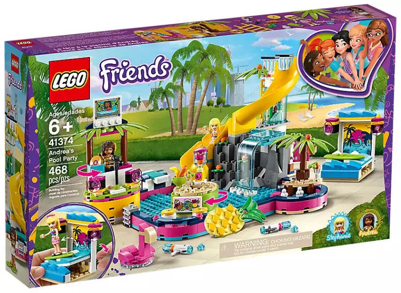 Verpackung: LEGO Friends 41374 Andreas Pool-Party