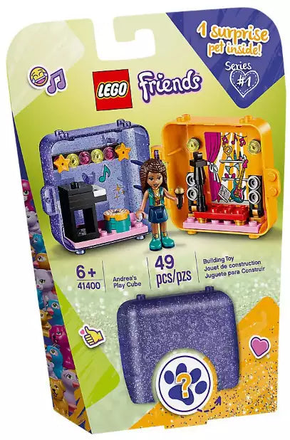Verpackung: LEGO Friends 41400 Andreas magischer Würfel - Sängerin