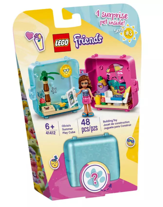 Verpackung: LEGO Friends 41412 Olivias Sommer Würfel - Strandtag