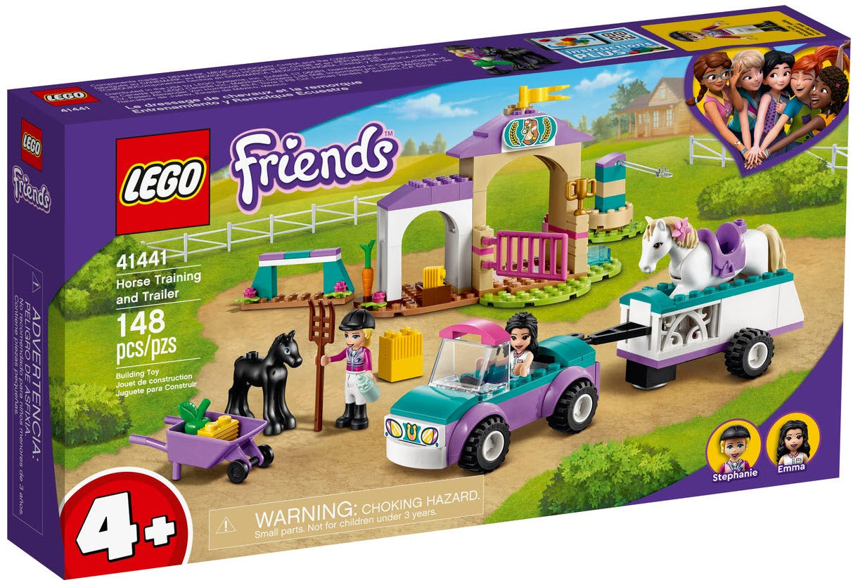 Verpackung: LEGO Friends 41441 Trainingskoppel und Pferdeanhänger