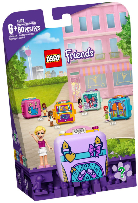 Verpackung: LEGO Friends 41670 Stephanies Ballett-Würfel