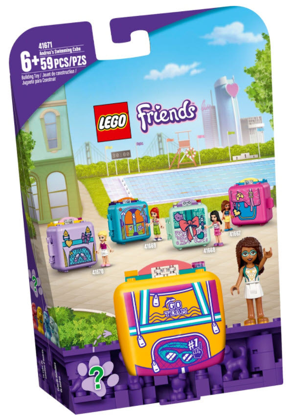 Verpackung: LEGO Friends 41671 Andreas Schwimmstar-Würfel