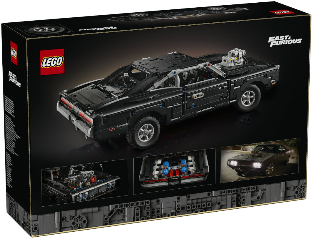 Box Rückseite: LEGO Technic 42231 Fast and Furious Dodge Charger R/T Auto