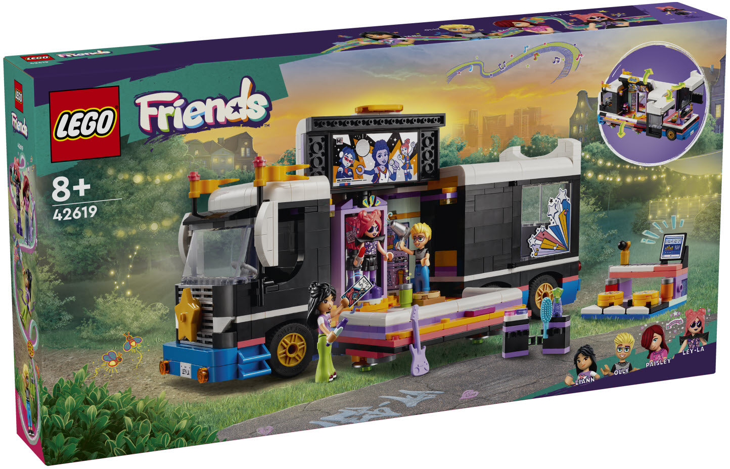 Verpackung: LEGO Friends 42619 Popstar-Tourbus