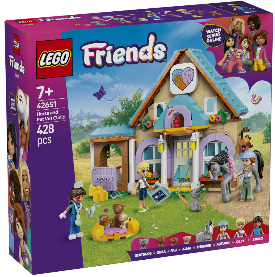 Verpackung: LEGO Friends 42651 Tierarztpraxis für Pferde und Haustiere
