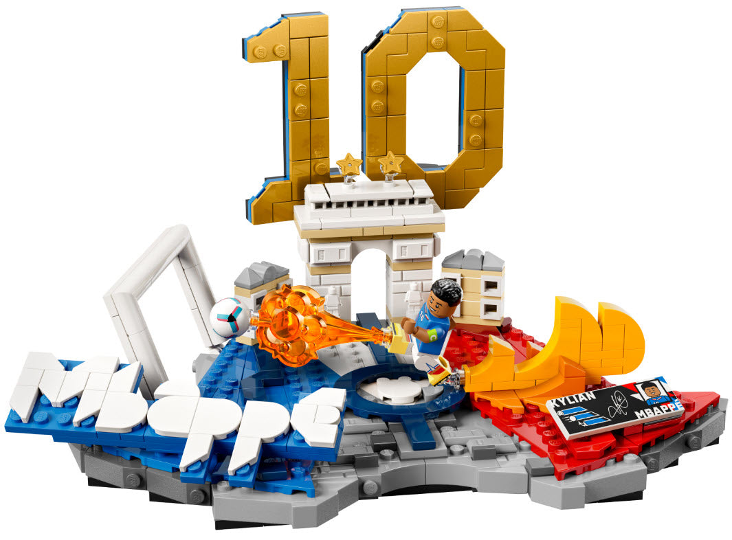 Inhalt: LEGO Editions 43013 Kylian Mbappé – Fußball-Highlights
