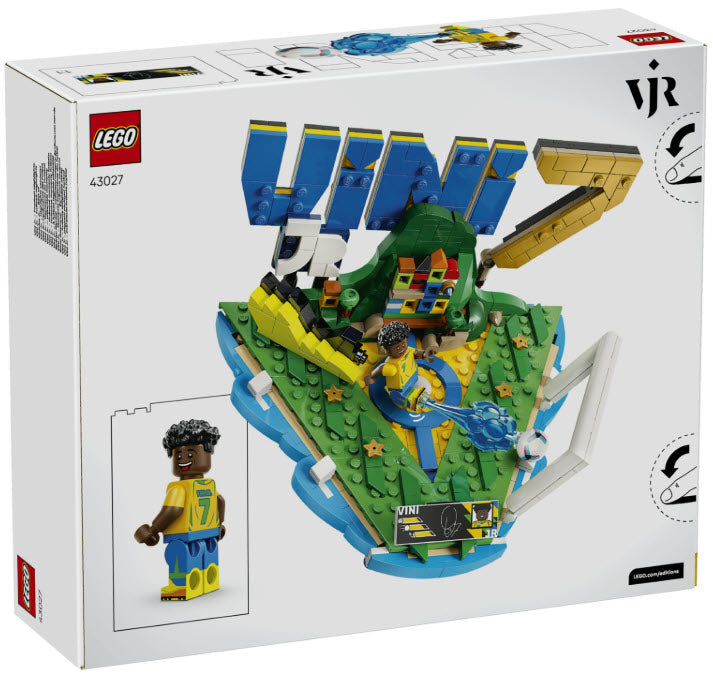 Box Rückseite: LEGO Editions 43027 Vini Jr. – Fußball-Highlights