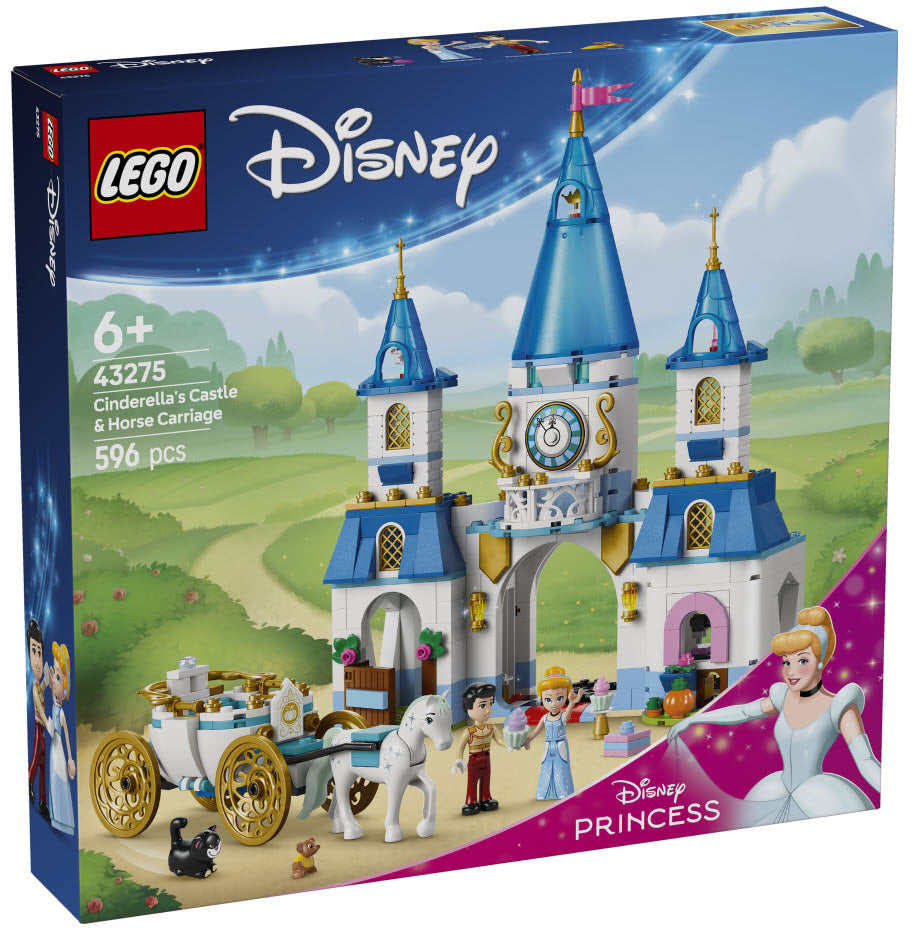 Verpackung: LEGO Disney 43275 Cinderellas Schloss und Pferdekutsche