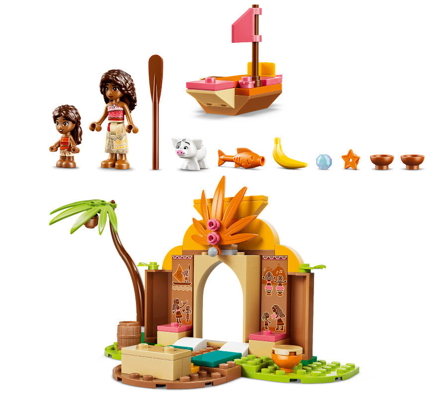 Detail 1: LEGO Disney 43282 Vaianas Hütte und Boot