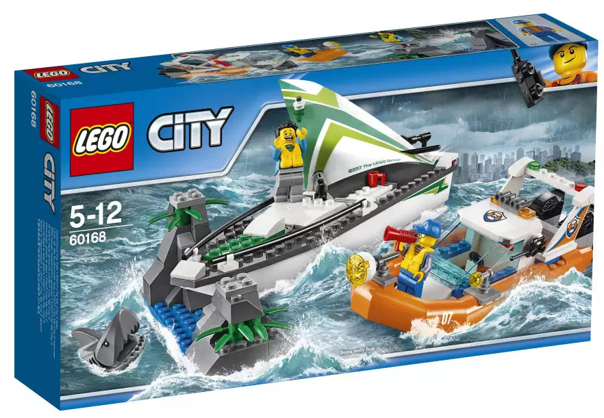 Verpackung: LEGO City 60168 Segelboot in Not