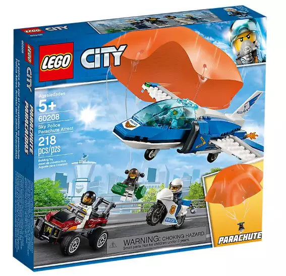 Verpackung: LEGO City 60208 Polizei Flucht mit Fallschirm