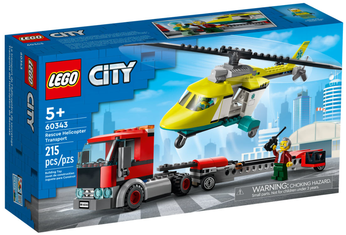 Verpackung: LEGO City 60343 Hubschrauber Transporter