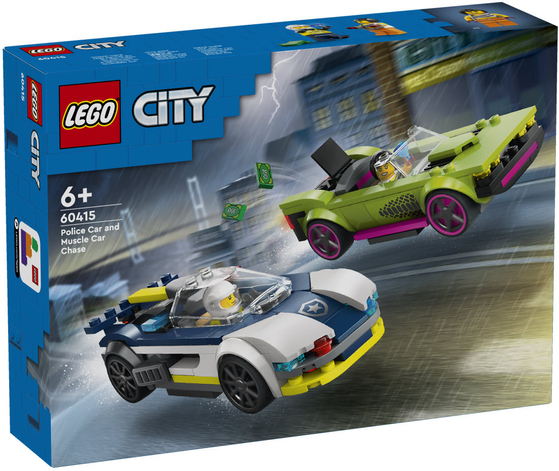 Verpackung: LEGO City 60415 Verfolgungsjagd mit Polizeiauto und Muscle Car