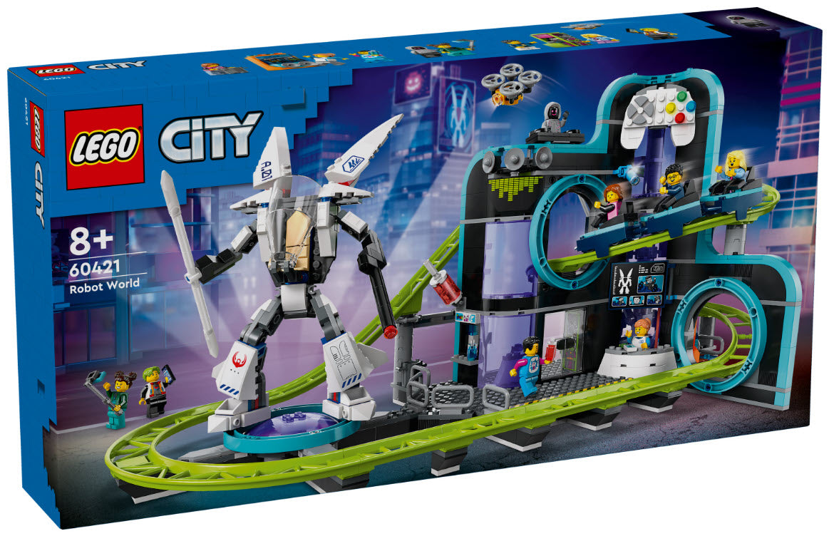 Verpackung: LEGO City 60421 Achterbahn mit Roboter-Mech