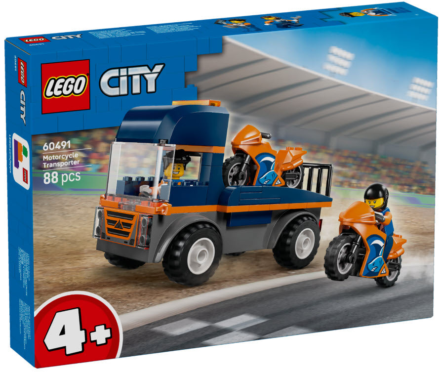 Verpackung: LEGO City 60491 Motorradtransporter