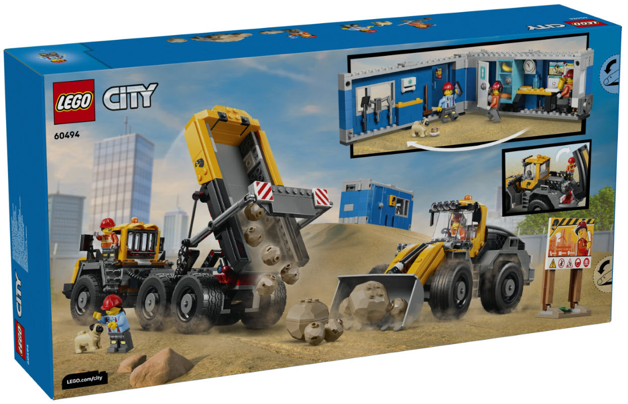Box Rückseite: LEGO City 60494 Kipplaster und Schaufellader