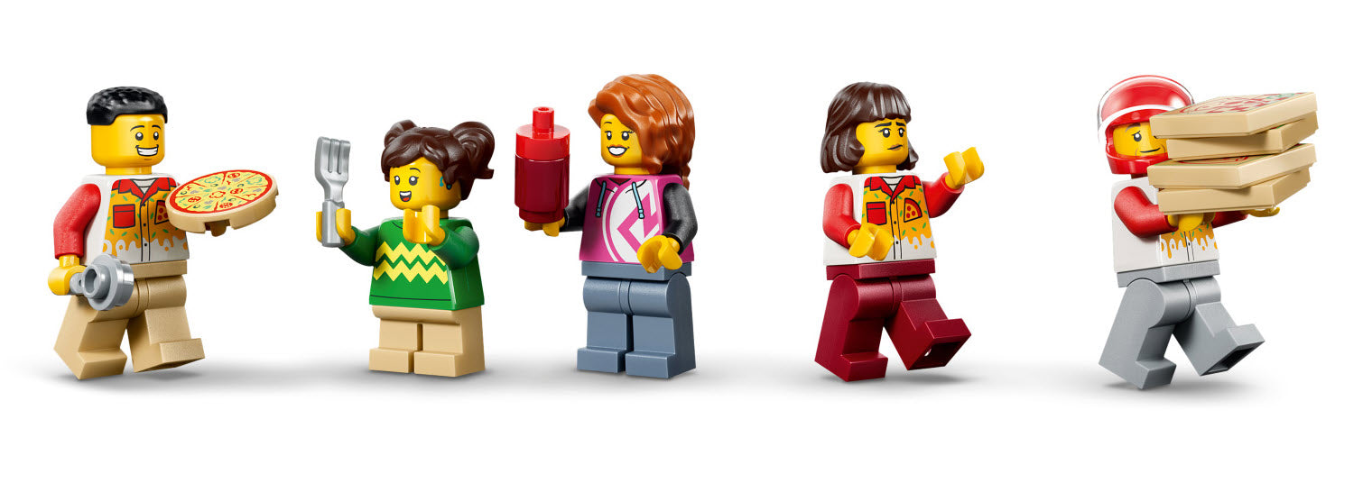 Minifiguren: LEGO City 60496 Pizza-Liefererlebnis mit Fahrzeugen