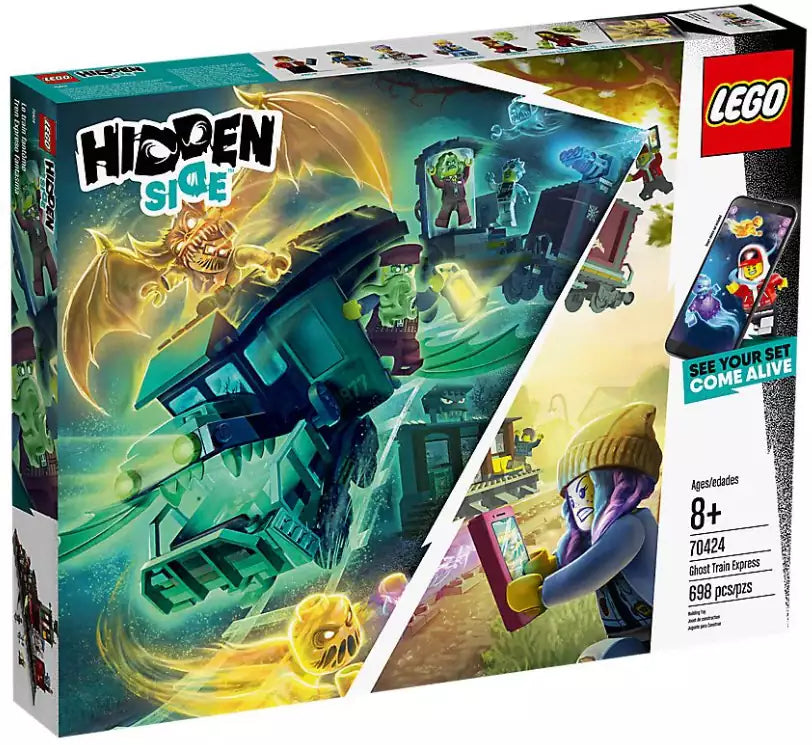 Verpackung: LEGO Hidden Side 70424 Geister-Expresszug