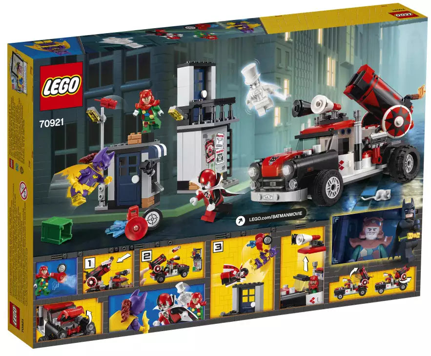 Box Rückansicht: The LEGO Batman Movie 70921 Harley Quinn  Kanonenkugelattacke