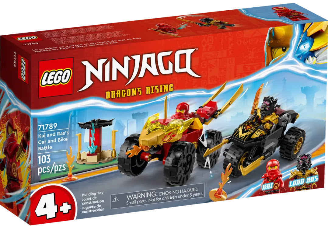Verpackung: LEGO Ninjago 71789 Verfolgungsjagd mit Kais Flitzer und Ras' Motorrad