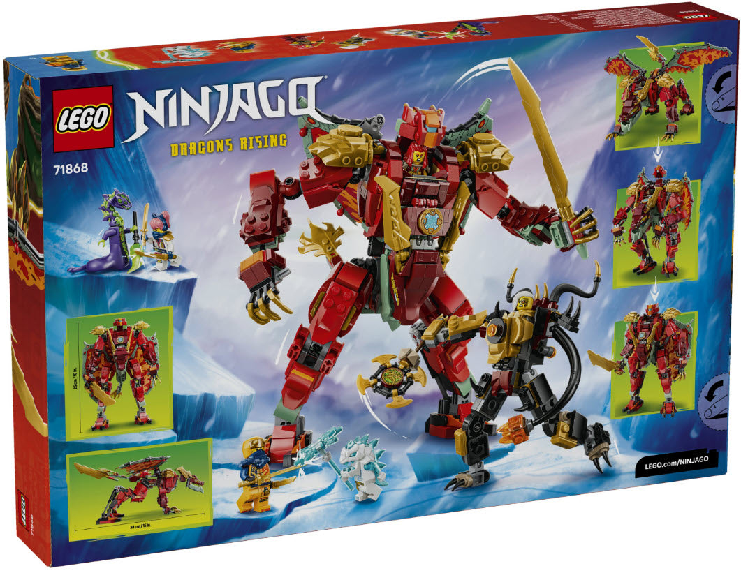 Box Rückseite: LEGO Ninjago 71868 Wyldfyres Drachenmech