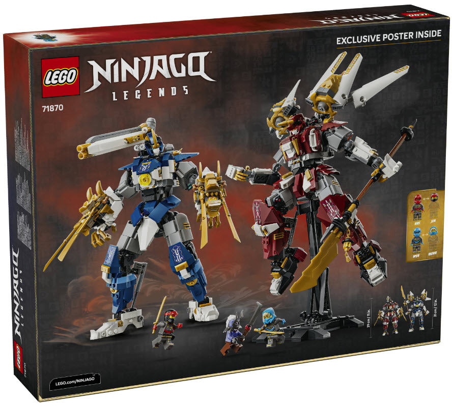 Box Rückseite: LEGO Ninjago 71870 Die Zwillings-Titanmechs