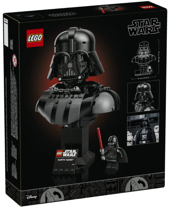 Box Rückseite: LEGO Star Wars 75439 Darth Vader Büste