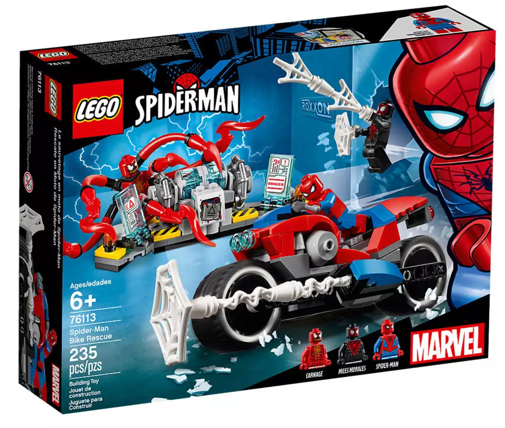 Verpackung: LEGO Super Heroes 76113 Spider-Man Motorradrettung