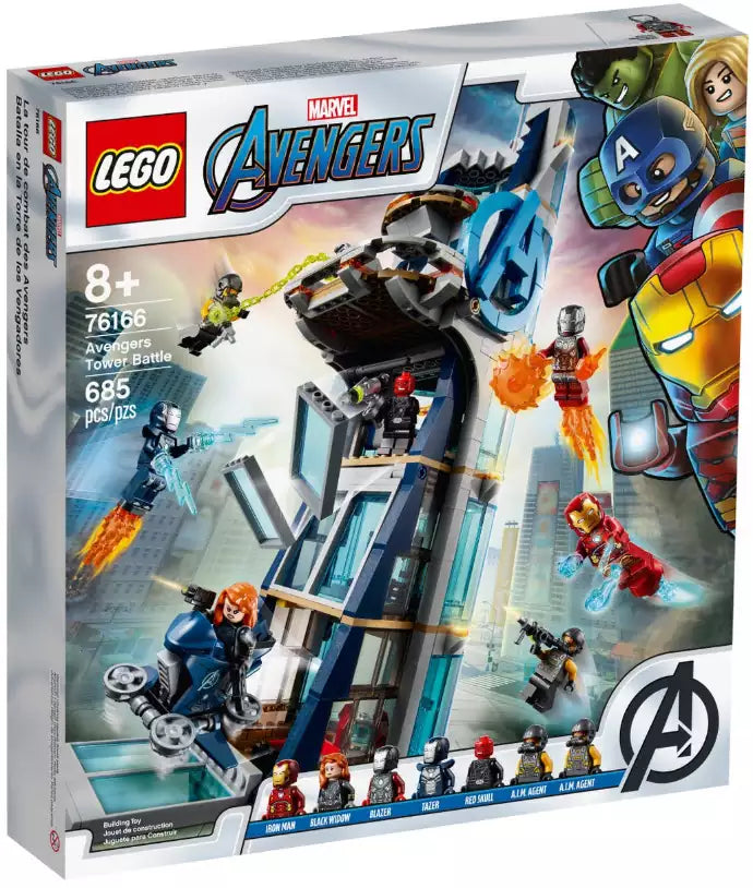 Verpackung: LEGO Super Heroes 76166 Avengers – Kräftemessen am Turm