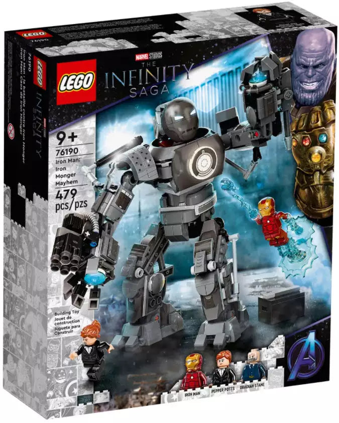 Verpackung: LEGO Super Heroes 76190 Iron Man und das Chaos durch Iron Monger