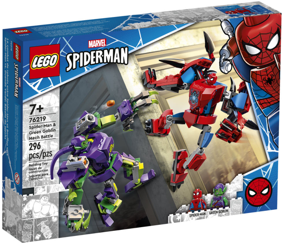 Verpackung: LEGO Super Heroes 76219 Spider-Mans und Green Goblins Mech-Duell