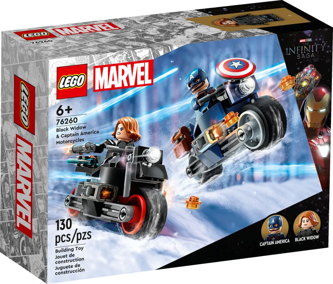 Verpackung: LEGO Super Heroes 76260 Black Widows & Captain Americas Motorräder